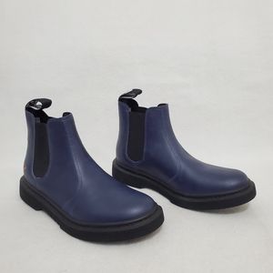 King55 Brick Lane Navy Chelsea Boots
